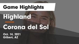 Highland  vs Corona del Sol  Game Highlights - Oct. 14, 2021