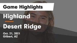 Highland  vs Desert Ridge  Game Highlights - Oct. 21, 2021