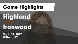 Highland  vs Ironwood  Game Highlights - Sept. 10, 2022