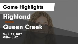 Highland  vs Queen Creek  Game Highlights - Sept. 21, 2022