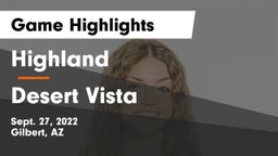 Highland  vs Desert Vista  Game Highlights - Sept. 27, 2022