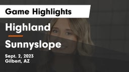 Highland  vs Sunnyslope  Game Highlights - Sept. 2, 2023