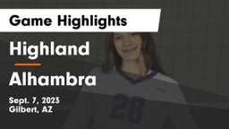 Highland  vs Alhambra  Game Highlights - Sept. 7, 2023