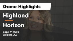 Highland  vs Horizon  Game Highlights - Sept. 9, 2023