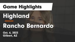 Highland  vs Rancho Bernardo  Game Highlights - Oct. 6, 2023