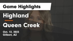 Highland  vs Queen Creek  Game Highlights - Oct. 12, 2023