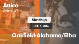 Matchup: Attica vs. Oakfield-Alabama/Elba 2016