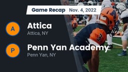 Recap: Attica  vs. Penn Yan Academy  2022