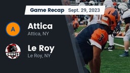Recap: Attica  vs. Le Roy  2023