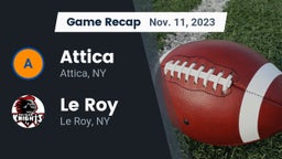 Recap: Attica  vs. Le Roy  2023