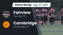Recap: Fairview  vs. Cambridge  2021