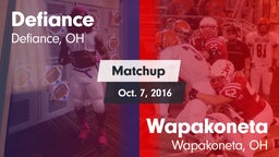 Matchup: Defiance vs. Wapakoneta  2016
