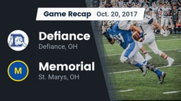 Recap: Defiance  vs. Memorial  2017