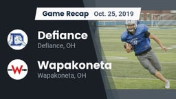 Recap: Defiance  vs. Wapakoneta  2019