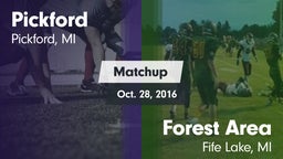 Matchup: Pickford vs. Forest Area  2016