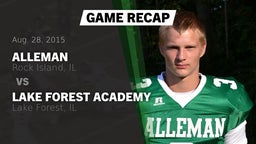 Recap: Alleman  vs. Lake Forest Academy  2015
