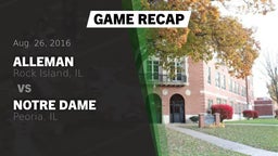 Recap: Alleman  vs. Notre Dame  2016