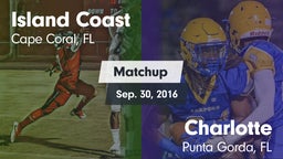 Matchup: Island Coast vs. Charlotte  2016