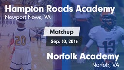 Matchup: Hampton Roads Academ vs. Norfolk Academy 2016