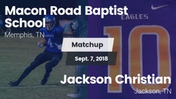Matchup: Macon Road Baptist vs. Jackson Christian  2018