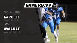 Recap: Kapolei  vs. Waianae  2016