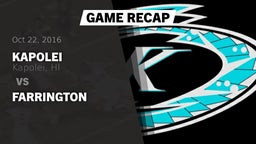 Recap: Kapolei  vs. Farrington 2016