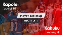 Matchup: Kapolei vs. Kahuku  2016