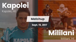 Matchup: Kapolei vs. Mililani  2017