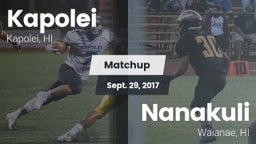 Matchup: Kapolei vs. Nanakuli  2017