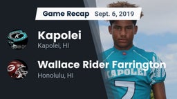 Recap: Kapolei  vs. Wallace Rider Farrington 2019