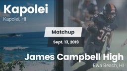 Matchup: Kapolei vs. James Campbell High  2019