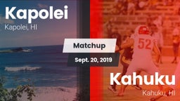 Matchup: Kapolei vs. Kahuku  2019