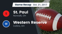 Recap: St. Paul  vs. Western Reserve  2017