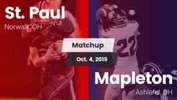 Matchup: St. Paul vs. Mapleton  2019
