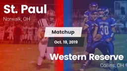 Matchup: St. Paul vs. Western Reserve  2019