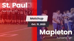 Matchup: St. Paul vs. Mapleton  2020