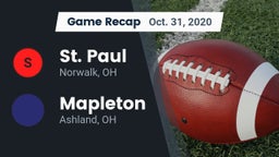 Recap: St. Paul  vs. Mapleton  2020