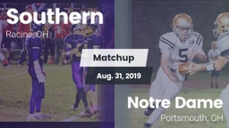 Matchup: Southern vs. Notre Dame  2019