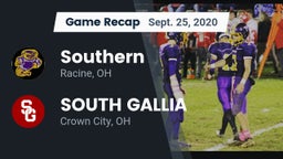 Recap: Southern  vs. SOUTH GALLIA  2020