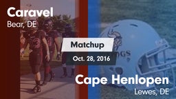 Matchup: Caravel vs. Cape Henlopen  2016
