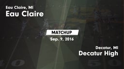 Matchup: Eau Claire vs. Decatur High  2015