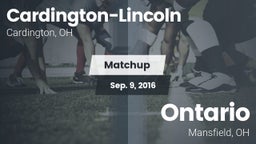 Matchup: Cardington-Lincoln vs. Ontario  2016