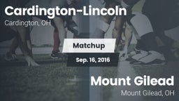 Matchup: Cardington-Lincoln vs. Mount Gilead  2016