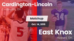 Matchup: Cardington-Lincoln vs. East Knox  2016
