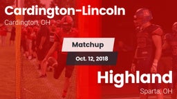 Matchup: Cardington-Lincoln vs. Highland  2018