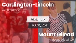 Matchup: Cardington-Lincoln vs. Mount Gilead  2020