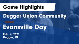 Dugger Union Community   vs Evansville Day Game Highlights - Feb. 6, 2021