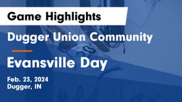 Dugger Union Community   vs Evansville Day Game Highlights - Feb. 23, 2024