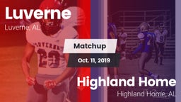 Matchup: Luverne vs. Highland Home  2019
