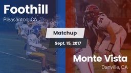 Matchup: Foothill vs. Monte Vista  2017